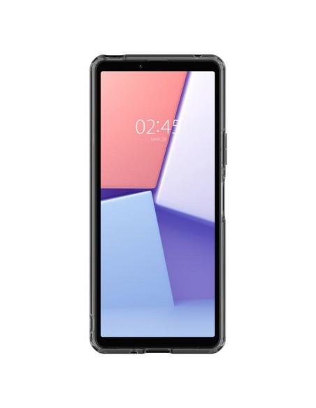 „Spigen Ultra Hybrid“ dėklas, skirtas „Sony Xperia 10 V“ - tamsiai pilkas („Zero One“ raštas)