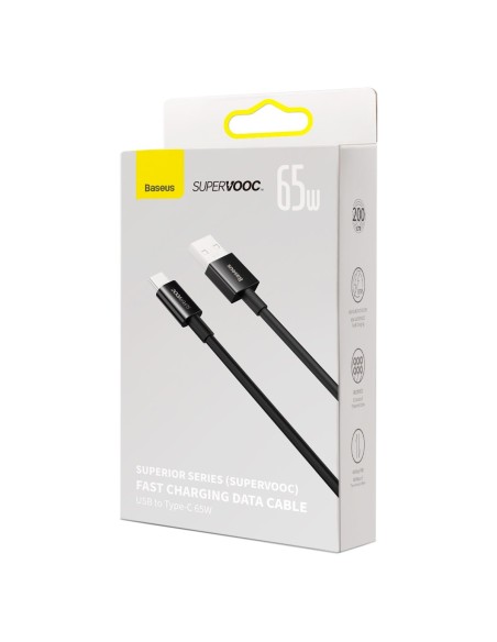 Superior Series SUPERVOOC USB-A į USB-C laidas 65W 2m juodas
