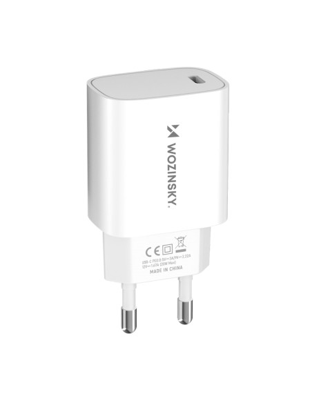 Wozinsky WGWCCW 20W USB-C sieninis įkroviklis - baltas Wozinsky WGWCCW 20W USB-C sieninis įkroviklis - baltas