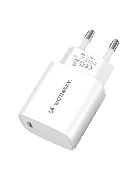Wozinsky WGWCCW 20W USB-C sieninis įkroviklis - baltas Wozinsky WGWCCW 20W USB-C sieninis įkroviklis - baltas