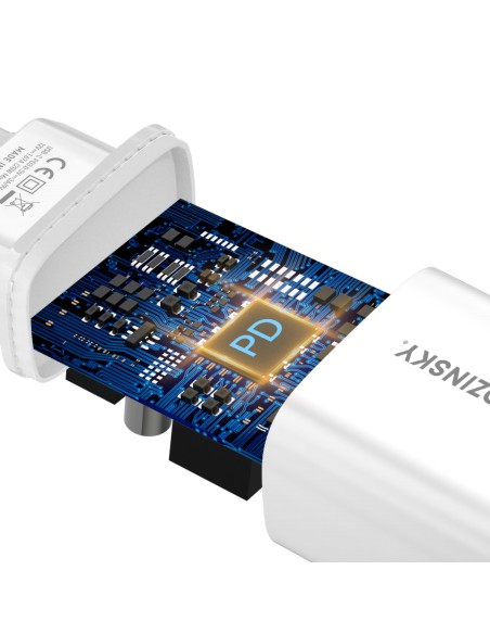 Wozinsky WGWCCW 20W USB-C sieninis įkroviklis - baltas Wozinsky WGWCCW 20W USB-C sieninis įkroviklis - baltas