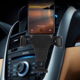 Gravitacinis automobilinio telefono laikiklis oro angai Car Holder H01 juodas