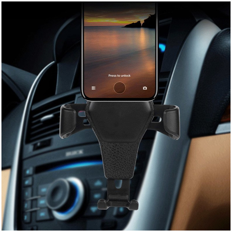 Gravitacinis automobilinio telefono laikiklis oro angai Car Holder H01 juodas