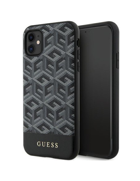 Guess GCube Stripes MagSafe dėklas, skirtas iPhone 11 / Xr - juodas