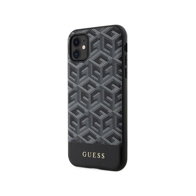 Guess GCube Stripes MagSafe dėklas, skirtas iPhone 11 / Xr - juodas