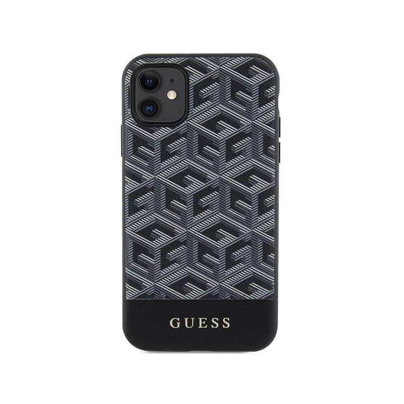 Guess GCube Stripes MagSafe dėklas, skirtas iPhone 11 / Xr - juodas