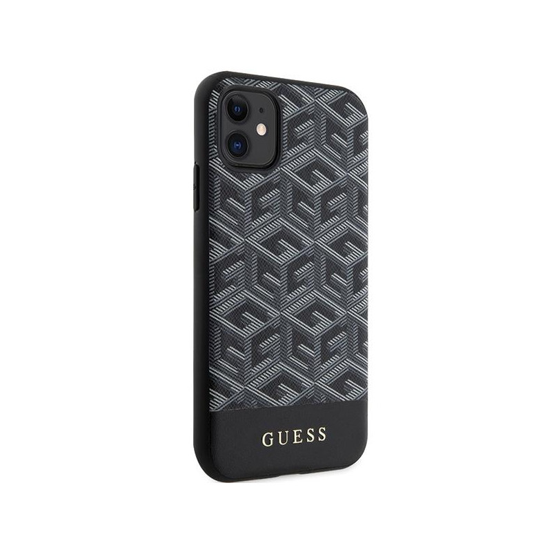 Guess GCube Stripes MagSafe dėklas, skirtas iPhone 11 / Xr - juodas
