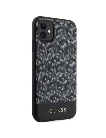 Guess GCube Stripes MagSafe dėklas, skirtas iPhone 11 / Xr - juodas