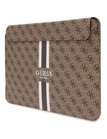Guess 4G Printed Stripes dangtelis 14" nešiojamam kompiuteriui – rudas