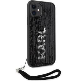 Karl Lagerfeld Sequins Cord dėklas iPhone 11 / Xr - sidabrinis