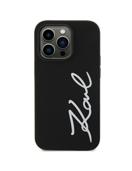 Karl Lagerfeld Silicone Signature dėklas, skirtas iPhone 11 / Xr - juodas
