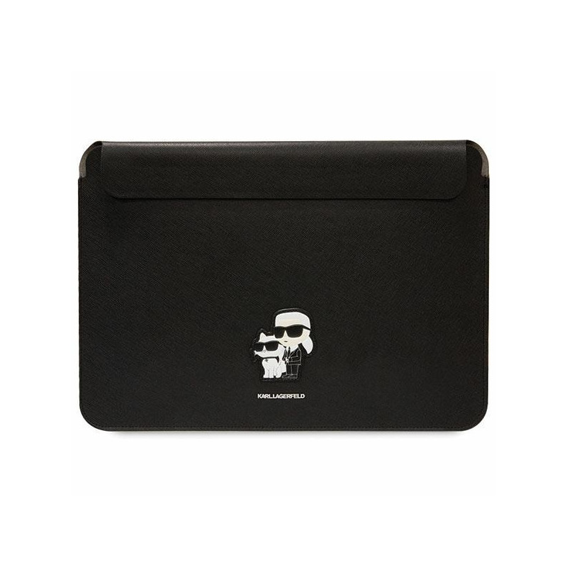 Karl Lagerfeld Saffiano Karl&Choupette dėklas 14" nešiojamam kompiuteriui - juodas