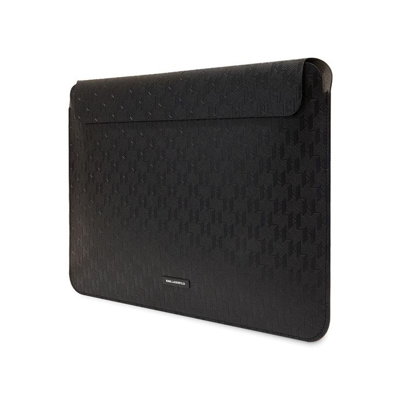 Karl Lagerfeld Saffiano Plaque dėklas 14" nešiojamam kompiuteriui - juodas