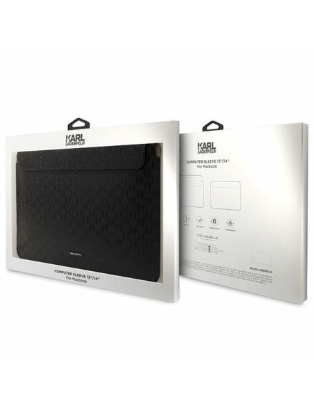 Karl Lagerfeld Saffiano Plaque dėklas 14" nešiojamam kompiuteriui - juodas Karl Lagerfeld Saffiano Plaque dėklas 14" nešiojamam kompiuteriui - juodas