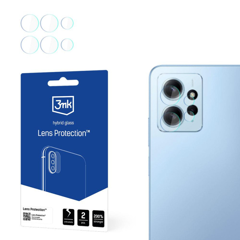 3mk Lens Protection™ hibridinis fotoaparato stiklas, skirtas Xiaomi Redmi 12