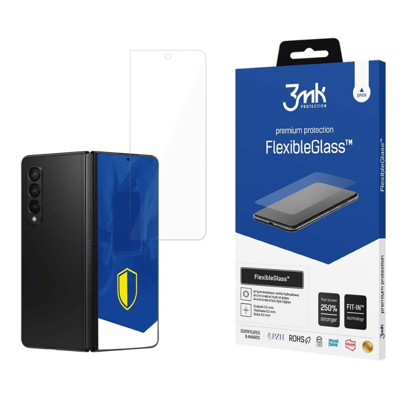 3mk FlexibleGlass™ hibridinis stiklas ant Samsung Galaxy Z Fold 5 (priekyje) 3mk FlexibleGlass™ hibridinis stiklas ant Samsung Galaxy Z Fold 5 (priekyje)