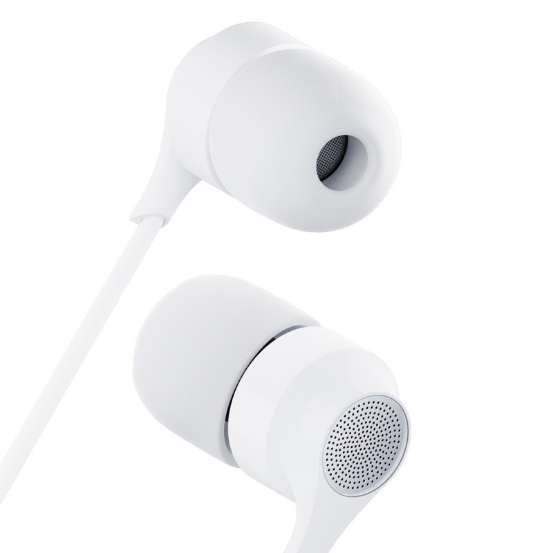 3mk Wired Headphones laidinės ausinės su USB-C jungtimi – baltos spalvos