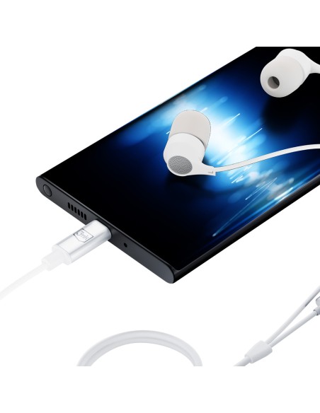 3mk Wired Headphones laidinės ausinės su USB-C jungtimi – baltos spalvos 3mk Wired Headphones laidinės ausinės su USB-C jungtimi – baltos spalvos