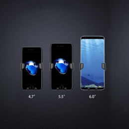 Gravitacinis automobilinio telefono laikiklis oro angai Car Holder H01 juodas