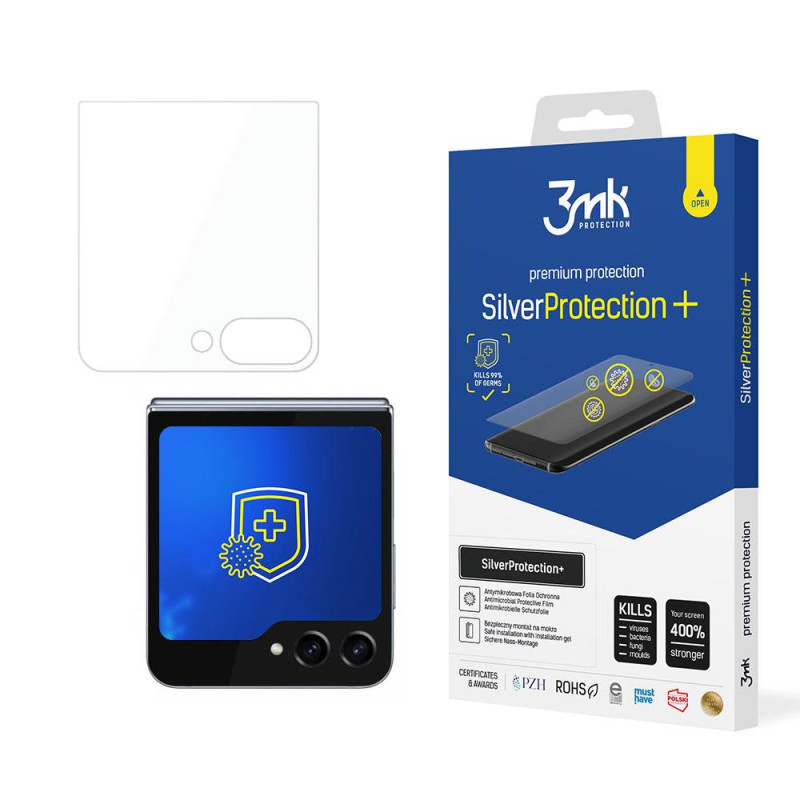3mk SilverProtection+ apsauginė folija, skirta Samsung Galaxy Z Flip 5 (priekyje)