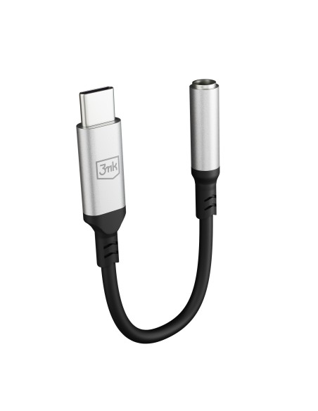 3mk USB-C adapteris – 3,5 mm mini lizdas – sidabrinis 3mk USB-C adapteris – 3,5 mm mini lizdas – sidabrinis