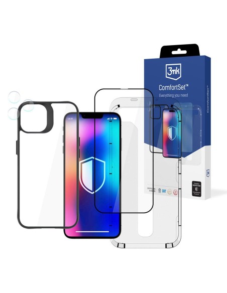 3mk komforto rinkinys 4 viename, skirtas iPhone 13 Pro Max – dėklas, 2x stiklas, aplikacijos rėmelis 3mk komforto rinkinys 4 viename, skirtas iPhone 13 Pro Max – dėklas, 2x stiklas, aplikacijos rėmelis