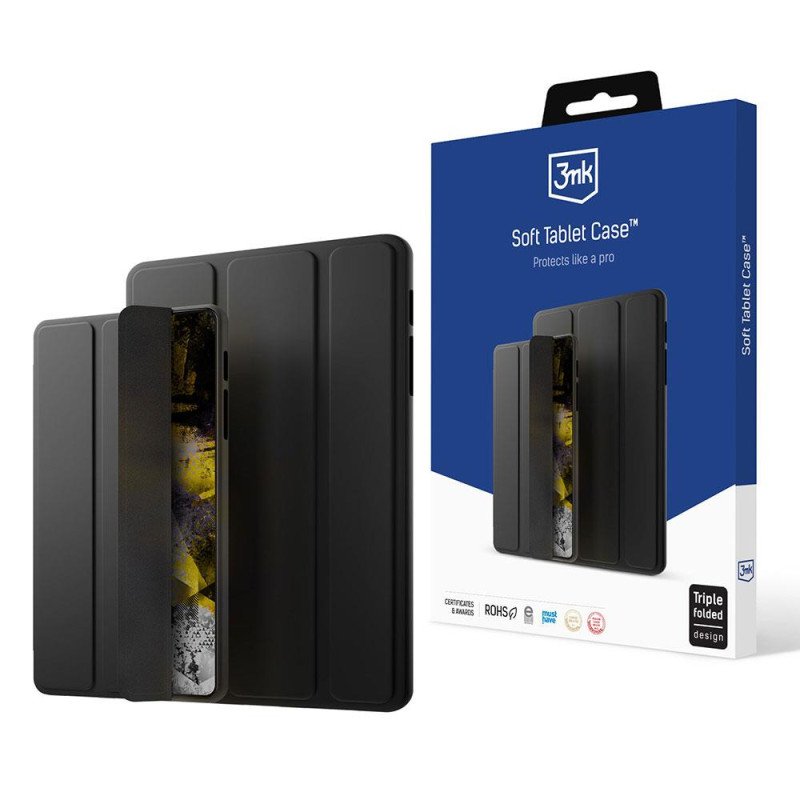 3mk minkštas planšetinio kompiuterio dėklas, skirtas Samsung Galaxy Tab S7/ S8 - juodas