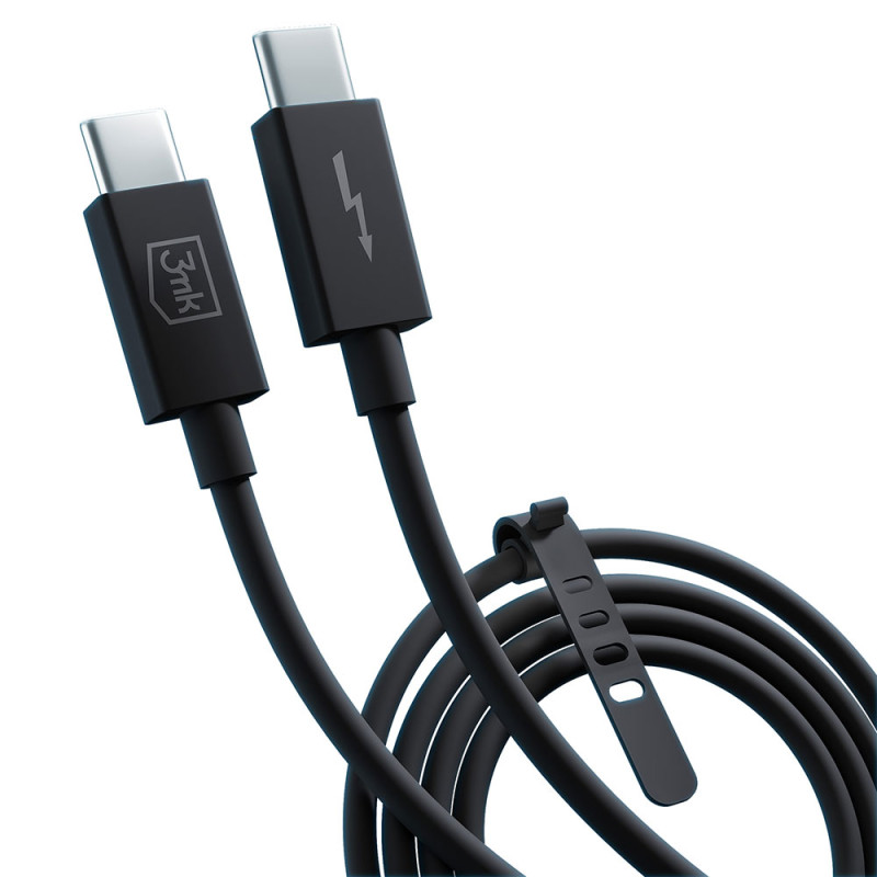 3mk Hyper Cable ThunderBolt 240W - juodas