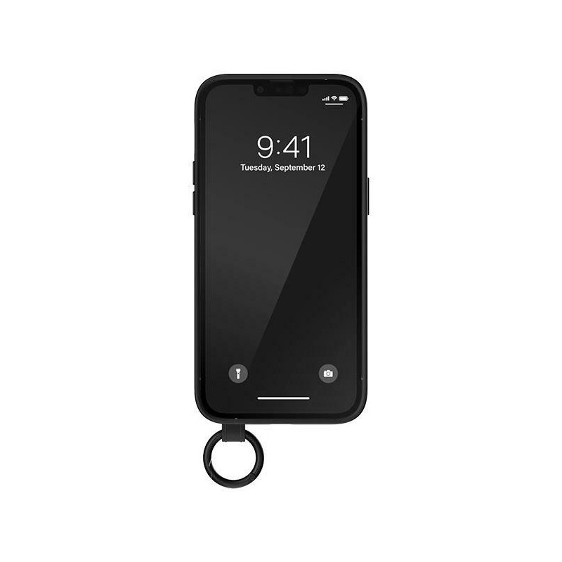 Adidas OR Hand Strap Case iPhone 14 Pro Max - juoda ir balta