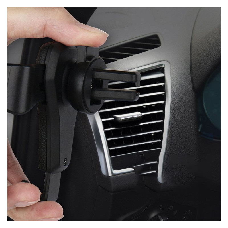 Gravitacinis automobilinio telefono laikiklis oro angai Car Holder H01 juodas