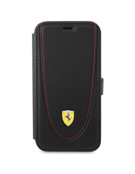 Ferrari Leather Curved Line dėklas, skirtas iPhone 13 Pro - juodas Ferrari Leather Curved Line dėklas, skirtas iPhone 13 Pro - juodas