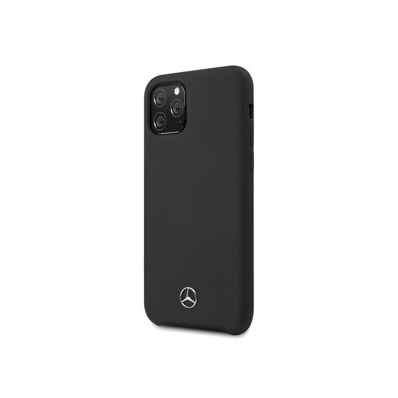 Mercedes Silicone Line dėklas iPhone 11 Pro kietam dėklui - juodas