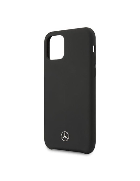 Mercedes Silicone Line dėklas iPhone 11 Pro kietam dėklui - juodas Mercedes Silicone Line dėklas iPhone 11 Pro kietam dėklui - juodas