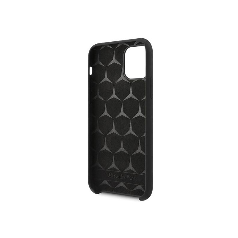 Mercedes Silicone Line dėklas iPhone 11 Pro kietam dėklui - juodas