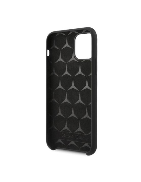 Mercedes Silicone Line dėklas iPhone 11 Pro kietam dėklui - juodas Mercedes Silicone Line dėklas iPhone 11 Pro kietam dėklui - juodas