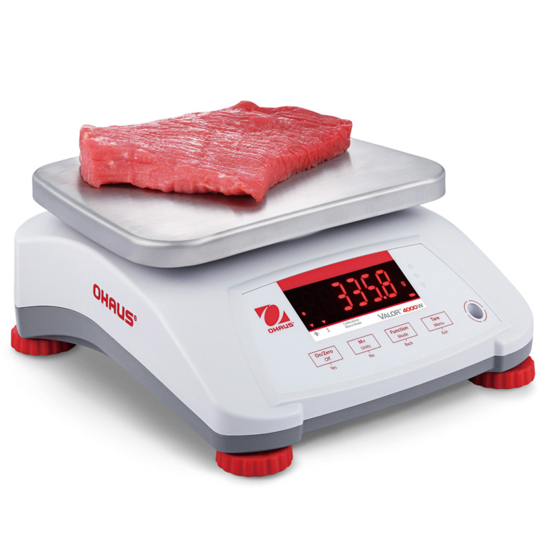 VALOR 4000 svarstyklės su legalizavimu virtuvės gastronomija vandeniui IP68 LED 15Kg / 5g - OHAUS V41PWE15T-M