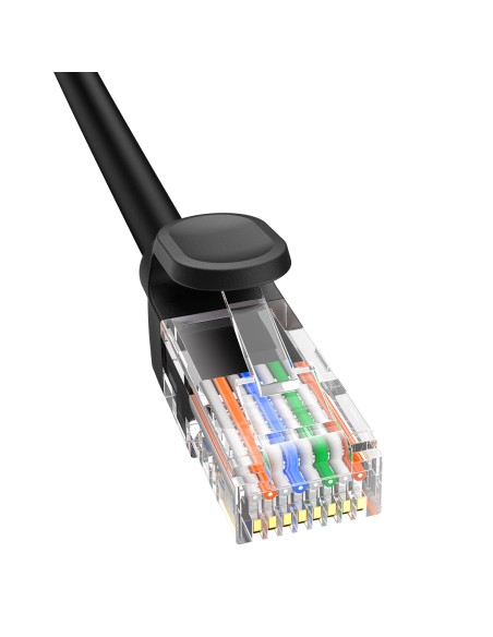 Baseus High Speed Cat 5 RJ-45 1000Mb/ s Ethernet kabelis 10m apvalus - juodas Baseus High Speed Cat 5 RJ-45 1000Mb/ s Ethernet kabelis 10m apvalus - juodas