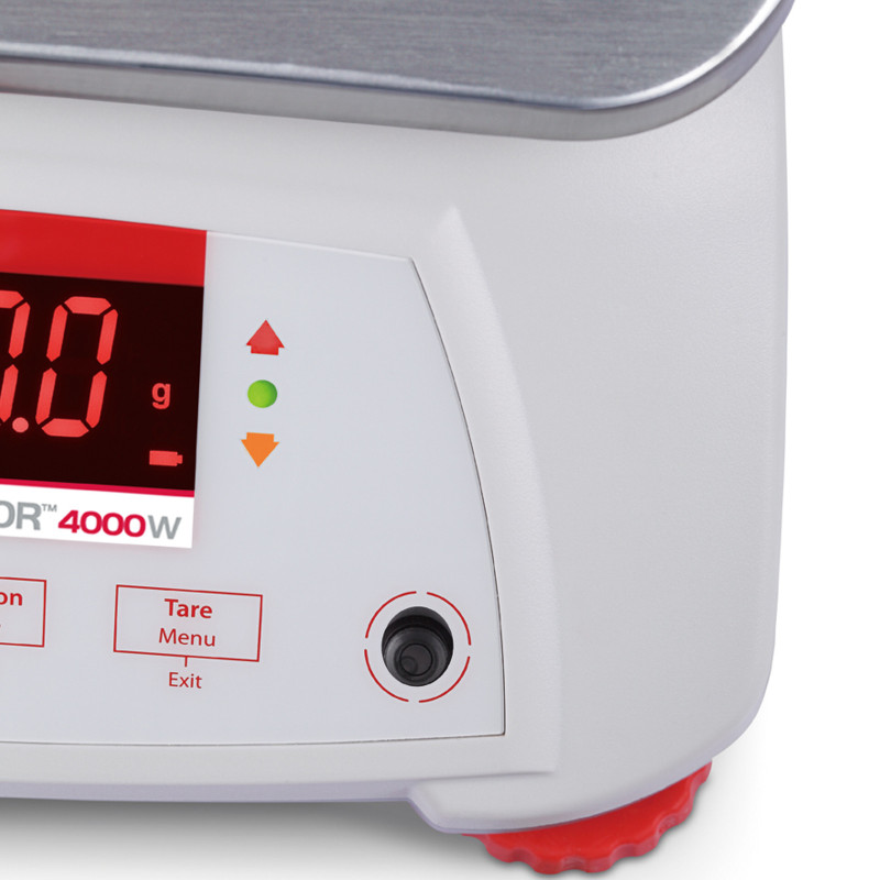 VALOR 4000 svarstyklės su legalizavimu virtuvės gastronomija vandeniui IP68 LED 15Kg / 5g - OHAUS V41PWE15T-M