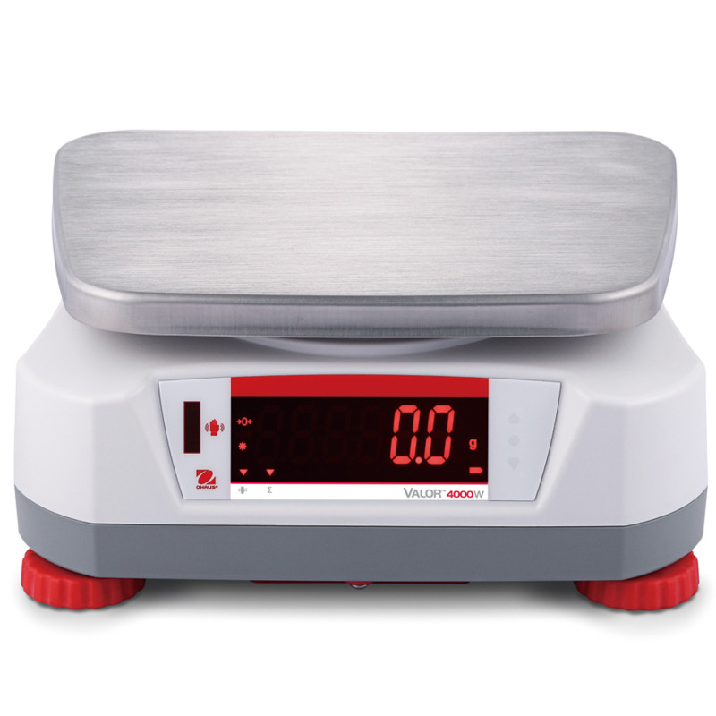 VALOR 4000 svarstyklės su legalizavimu virtuvės gastronomija vandeniui IP68 LED 15Kg / 5g - OHAUS V41PWE15T-M