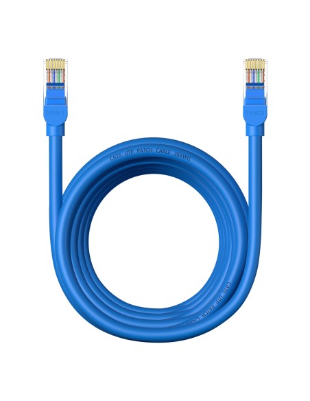 Baseus High Speed Cat 6 RJ-45 1000Mb/ s Ethernet kabelis 5m apvalus - mėlynas Baseus High Speed Cat 6 RJ-45 1000Mb/ s Ethernet kabelis 5m apvalus - mėlynas