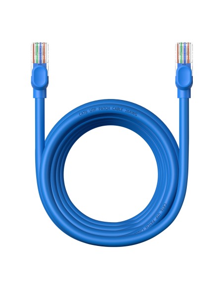 Baseus High Speed Cat 6 RJ-45 1000Mb/ s Ethernet kabelis 5m apvalus - mėlynas Baseus High Speed Cat 6 RJ-45 1000Mb/ s Ethernet kabelis 5m apvalus - mėlynas