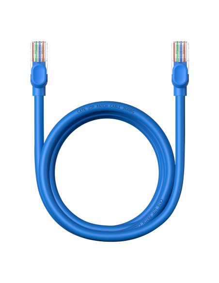 Baseus High Speed Cat 6 RJ-45 1000Mb/ s Ethernet kabelis 2m apvalus - mėlynas Baseus High Speed Cat 6 RJ-45 1000Mb/ s Ethernet kabelis 2m apvalus - mėlynas