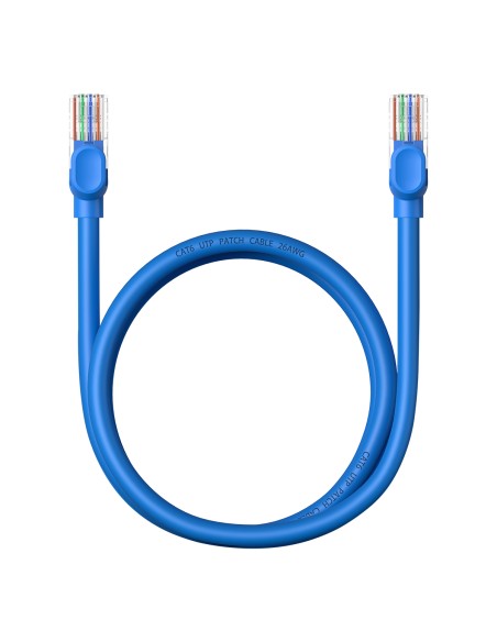 Baseus High Speed Cat 6 RJ-45 1000Mb/ s Ethernet kabelis 1m apvalus - mėlynas Baseus High Speed Cat 6 RJ-45 1000Mb/ s Ethernet kabelis 1m apvalus - mėlynas