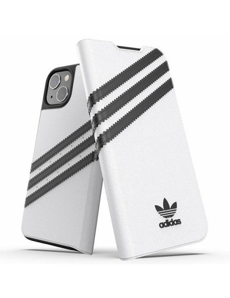 Adidas OR Booklet Case PU iPhone 13 - balta ir juoda Adidas OR Booklet Case PU iPhone 13 - balta ir juoda