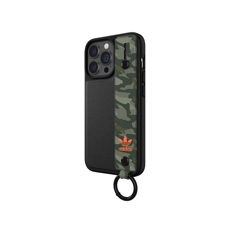 Adidas OR Hand Strap Case iPhone 13 Pro / iPhone 13 - juoda ir žalia