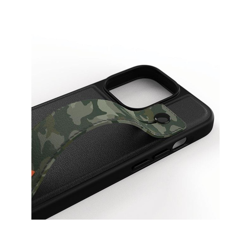 Adidas OR Hand Strap Case iPhone 13 Pro / iPhone 13 - juoda ir žalia