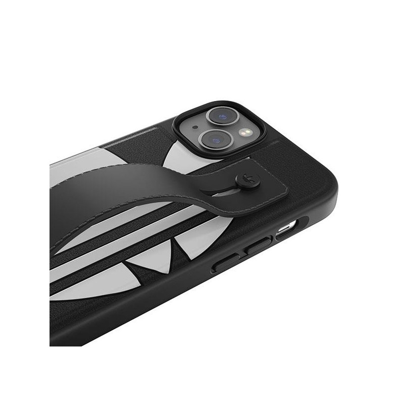 Adidas OR Hand Strap Case iPhone 14 Plus - juoda ir balta