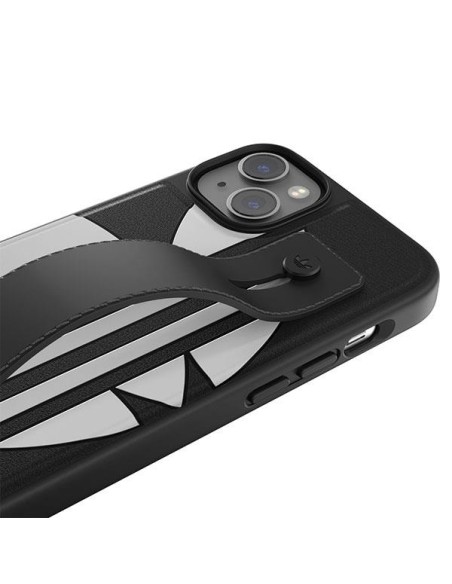 Adidas OR Hand Strap Case iPhone 14 Plus - juoda ir balta