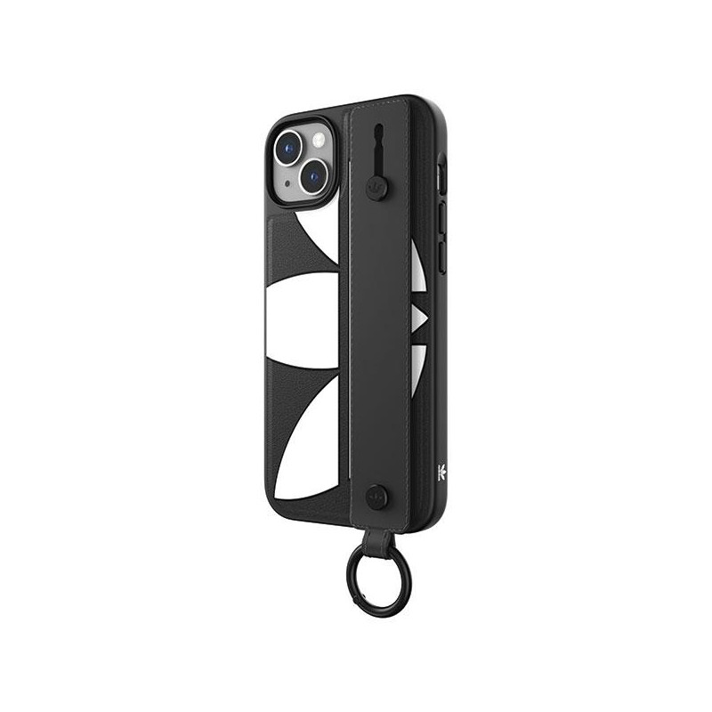 Adidas OR Hand Strap Case iPhone 14 Plus - juoda ir balta