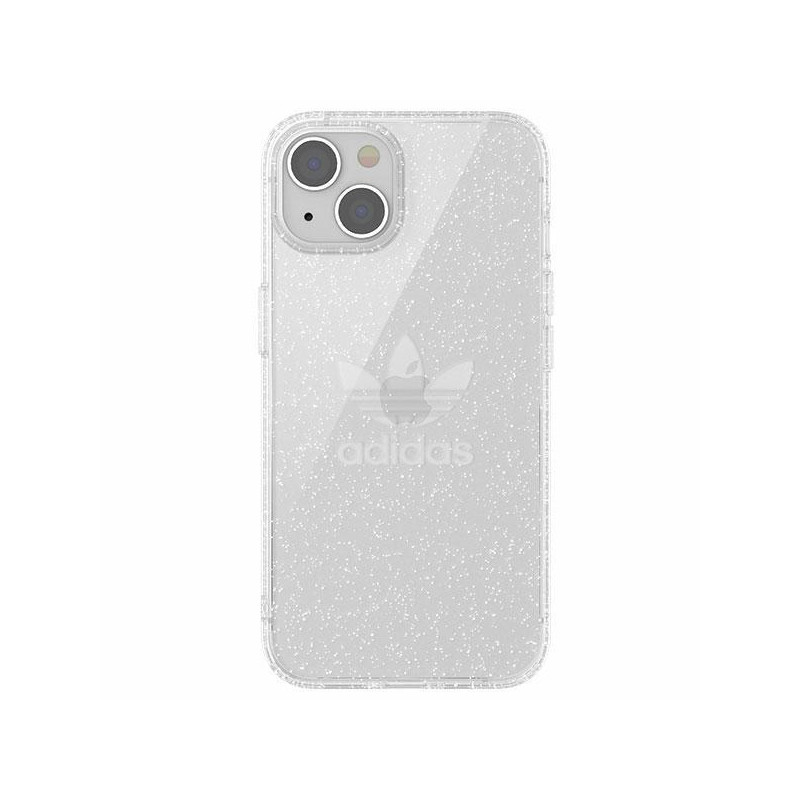 Adidas OR Protective Clear Case Glitter dėklas iPhone 13 - skaidrus ir sidabrinis